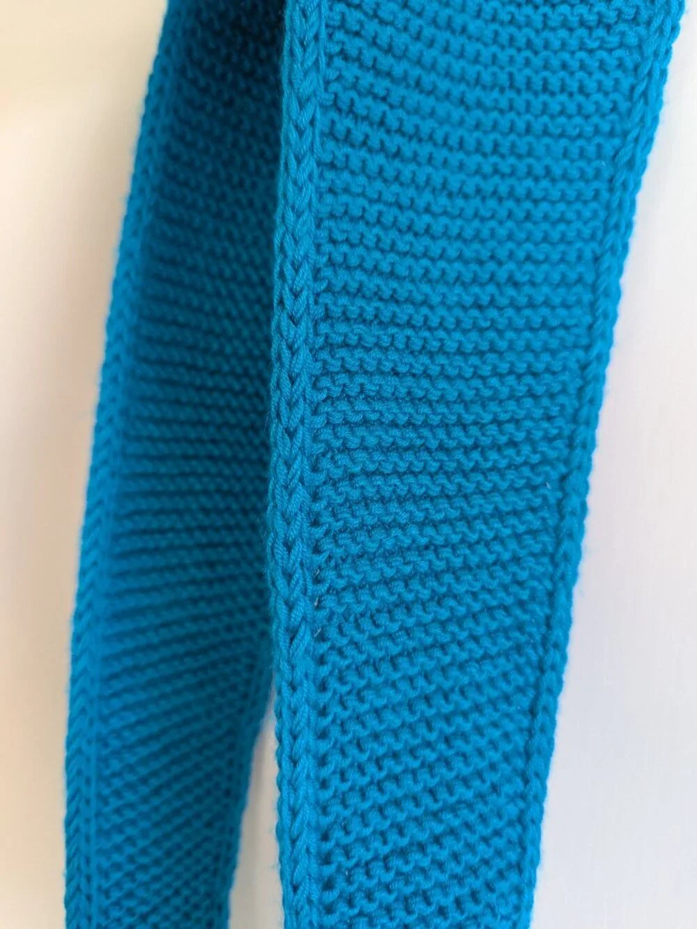 Hand Knit Aquamarine Sophie Scarf Bamboo Coastal Chic Neckerchief